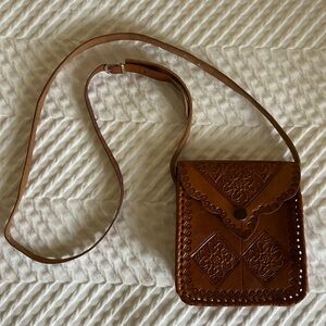 Genuine brown leather bag